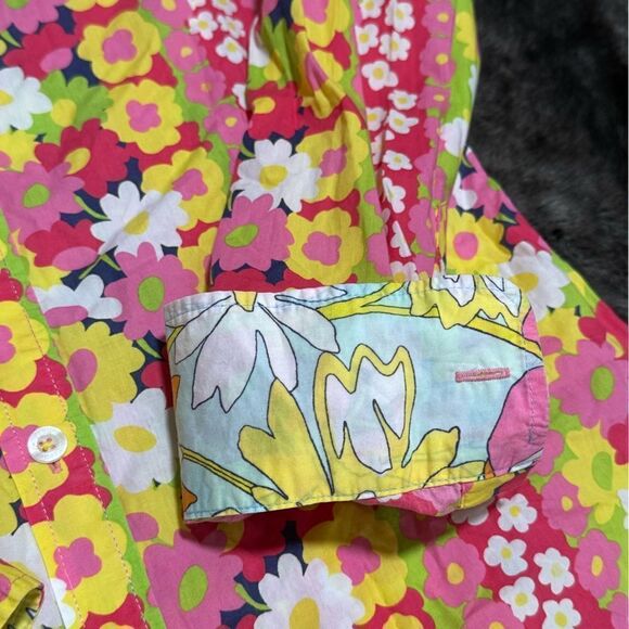 Lilly Pulitzer Y2K 6 Fitted Lightweight Long Sleeve ButtonUp Multicolor Shirt - Picture 10 of 12